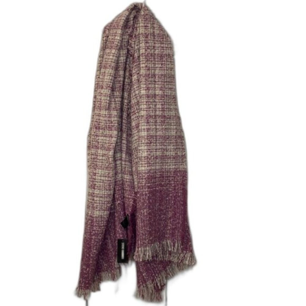 Steve Madden Scarf Purple Ombré Tweed Bouclé